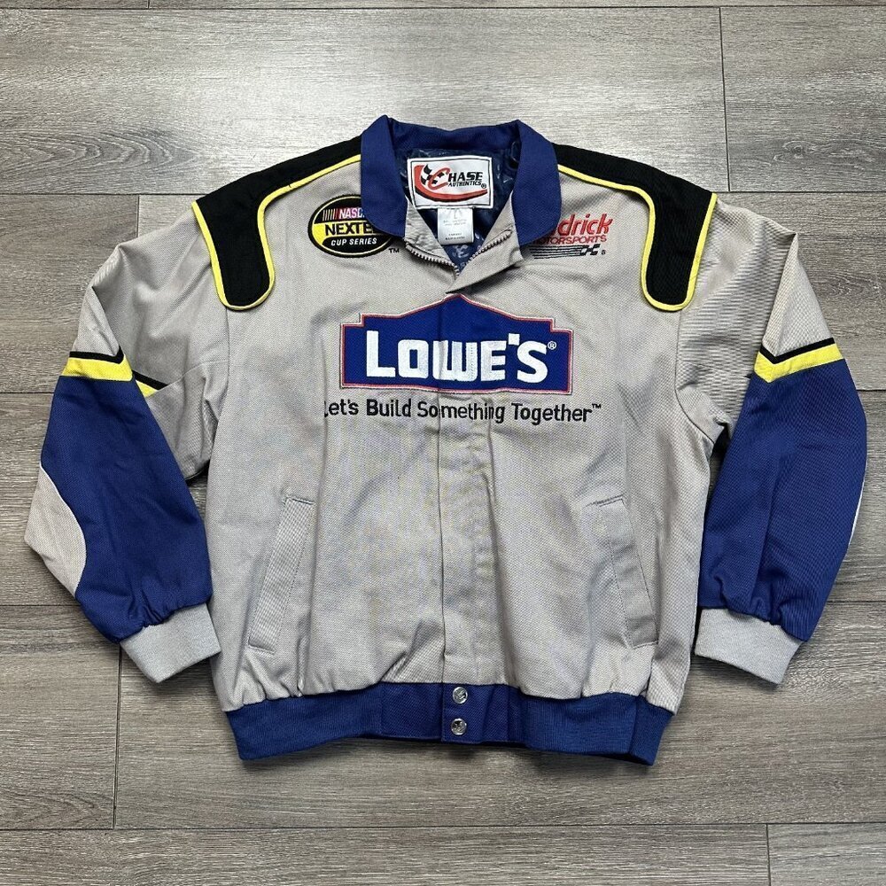 Vintage Jimmie Johnson Jacket Large NASCAR Racing Lowes 48 Chase Hendrick